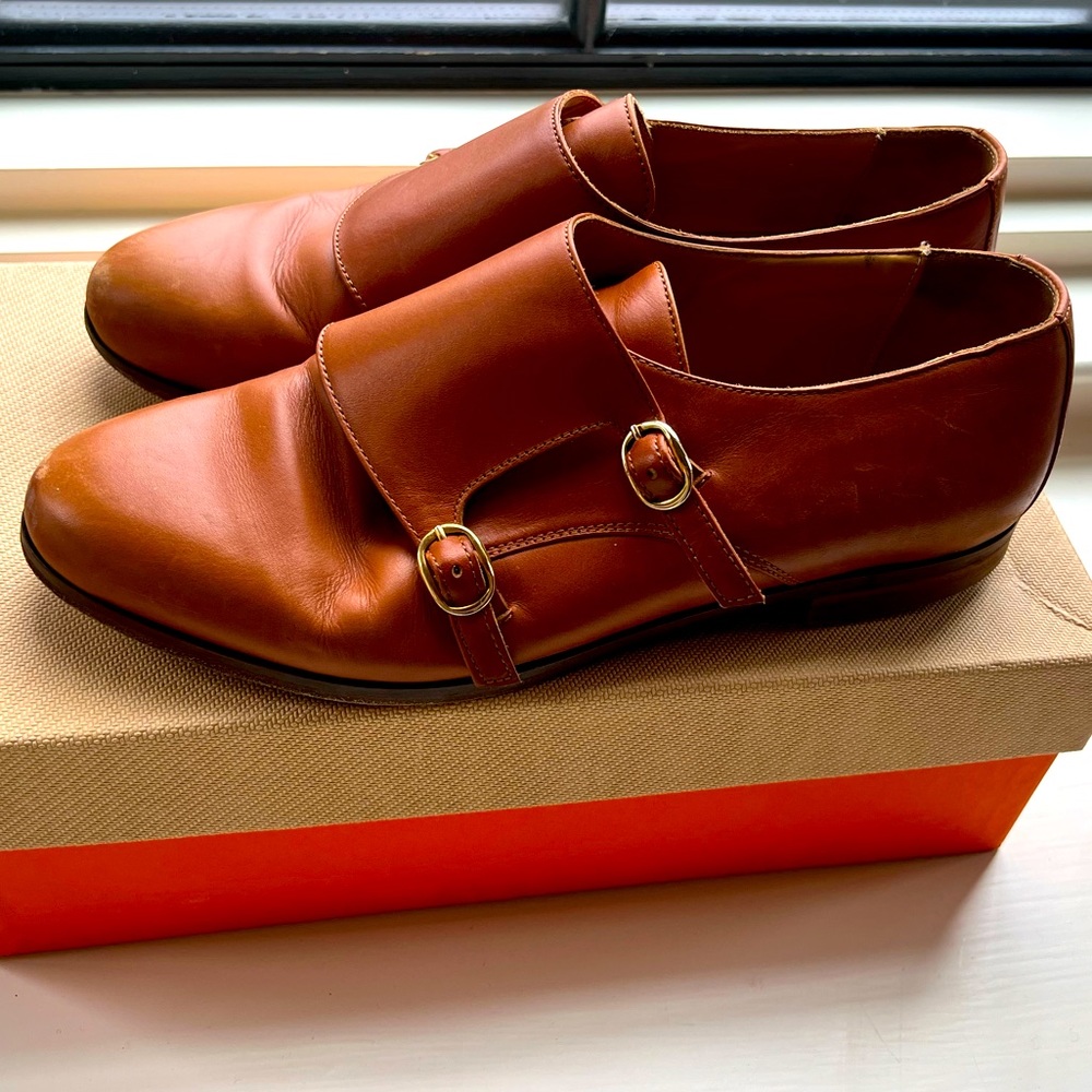 Sezane sz 39 James Monkstrap Shoes in Cognac